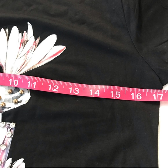 SISTER Fashion Black Basic Women T-Shirt Size M Cotton Short Sleeve Round Neck - Picture 9 of 9